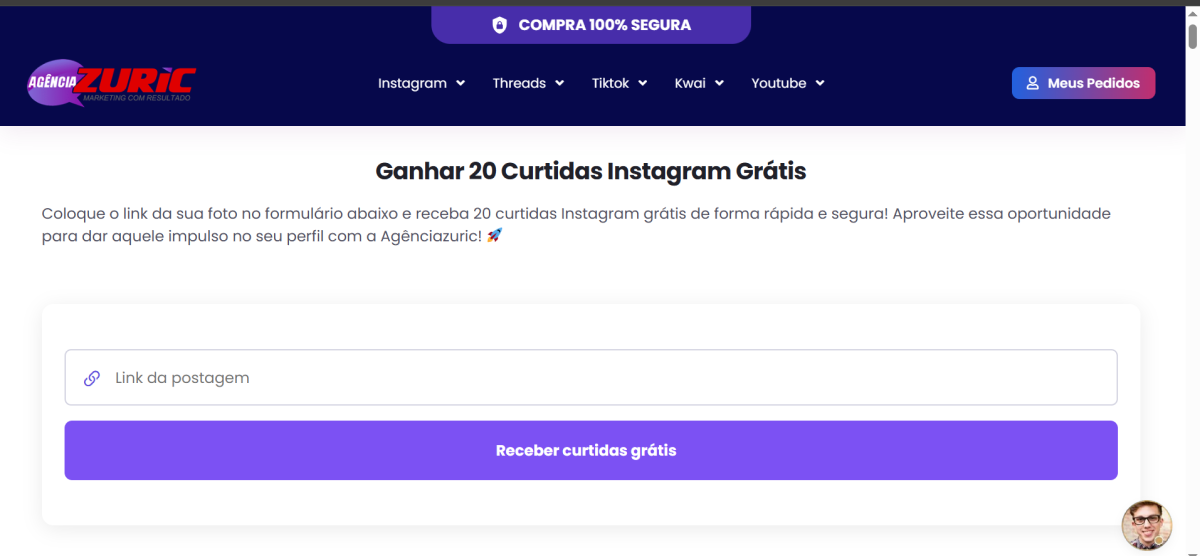 Agência Zuric - ganhar curtidas Instagram