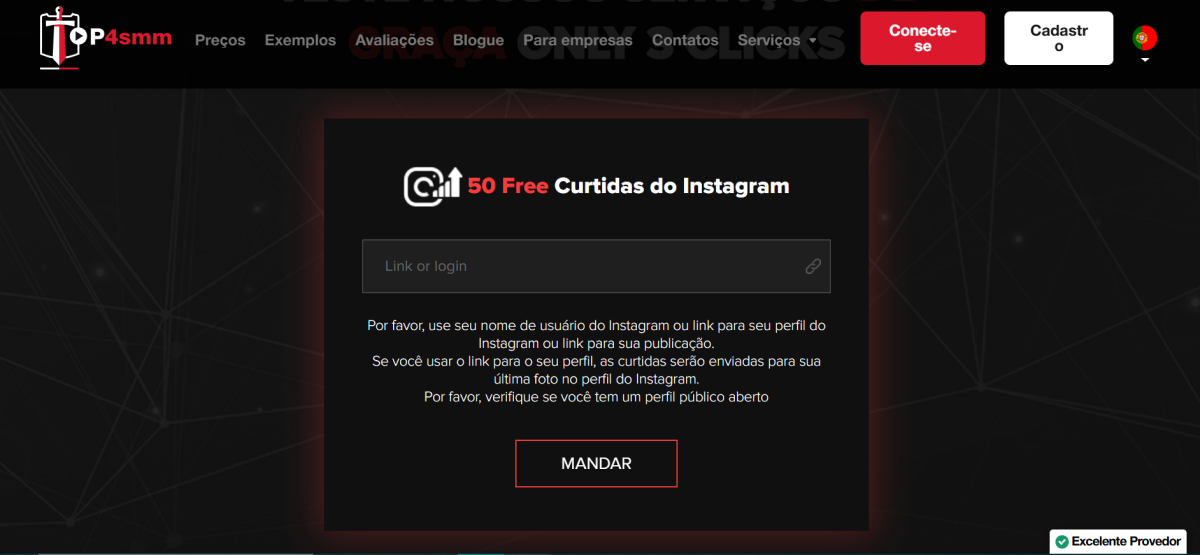 Top4smm - ganhar curtidas Instagram