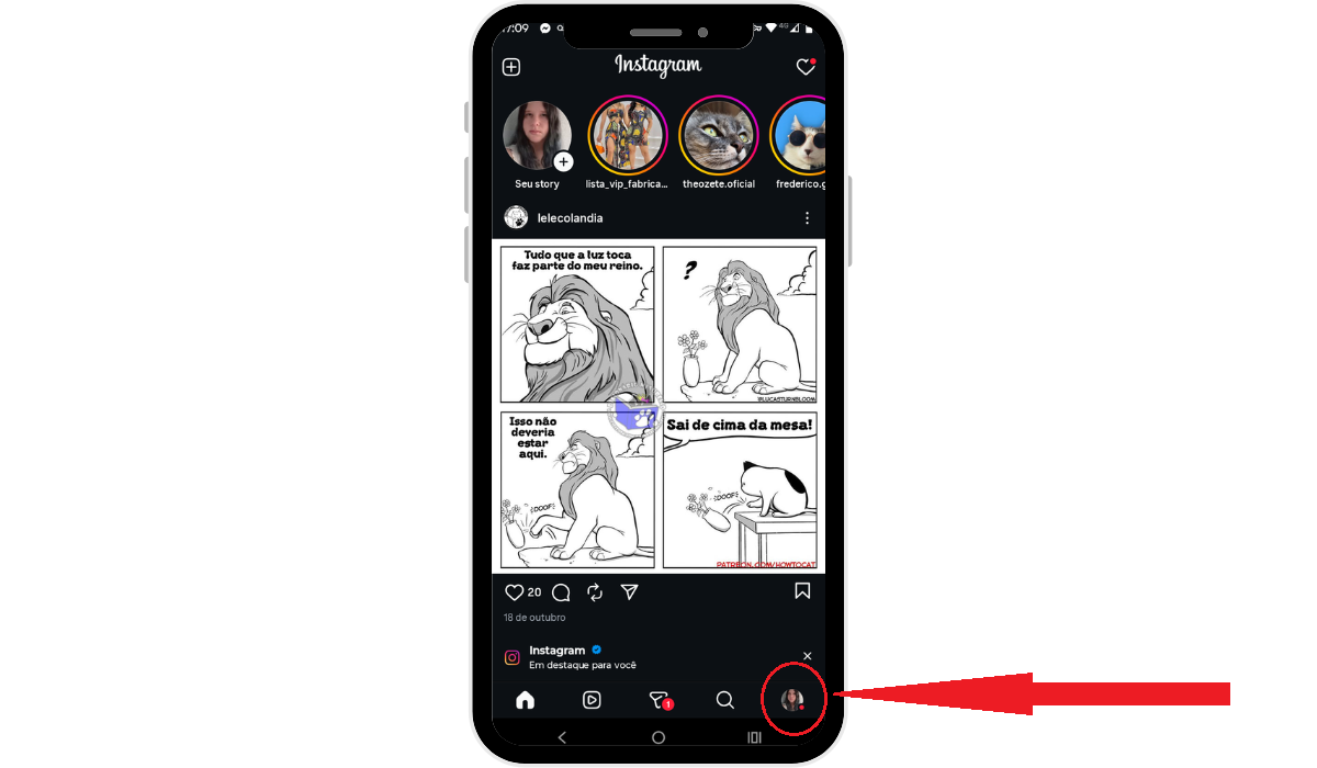 Instagram - miniatura de foto de perfil 